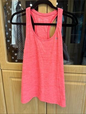 Under Armour Coral Heather Racerback Tank Top M